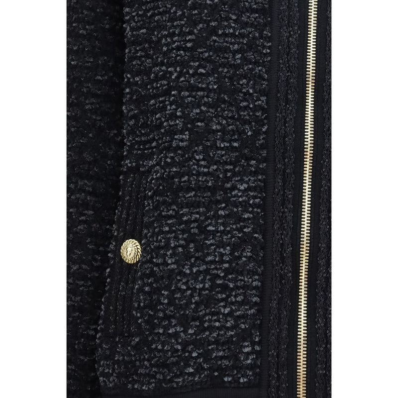 Bomber Balmain Noir en Viscose