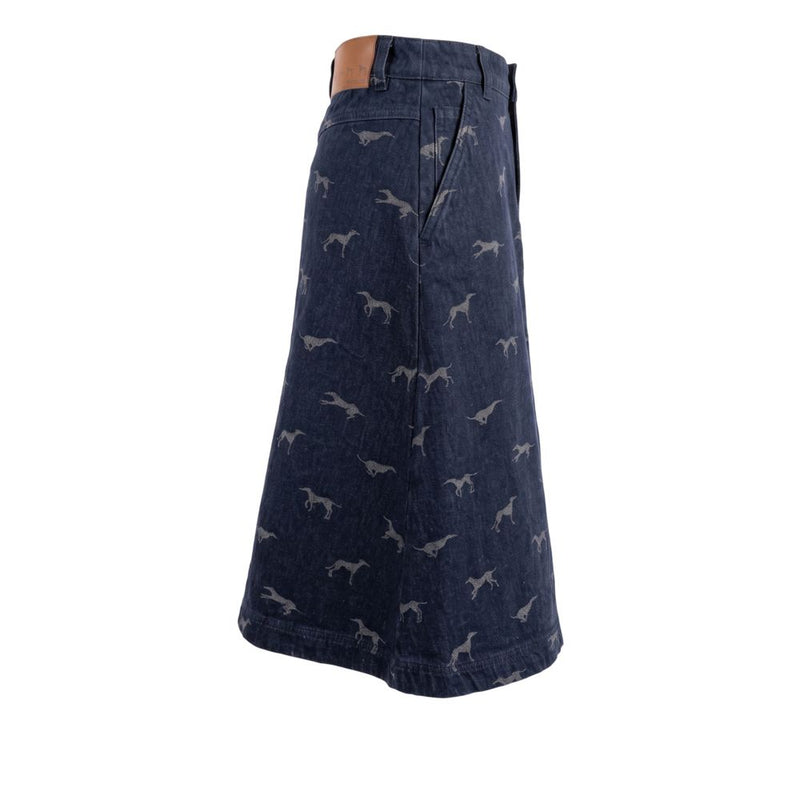 Jupe femme en jean de coton bleu Trussardi