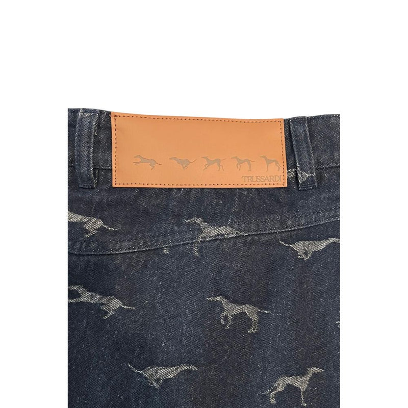 Jupe femme en jean de coton bleu Trussardi