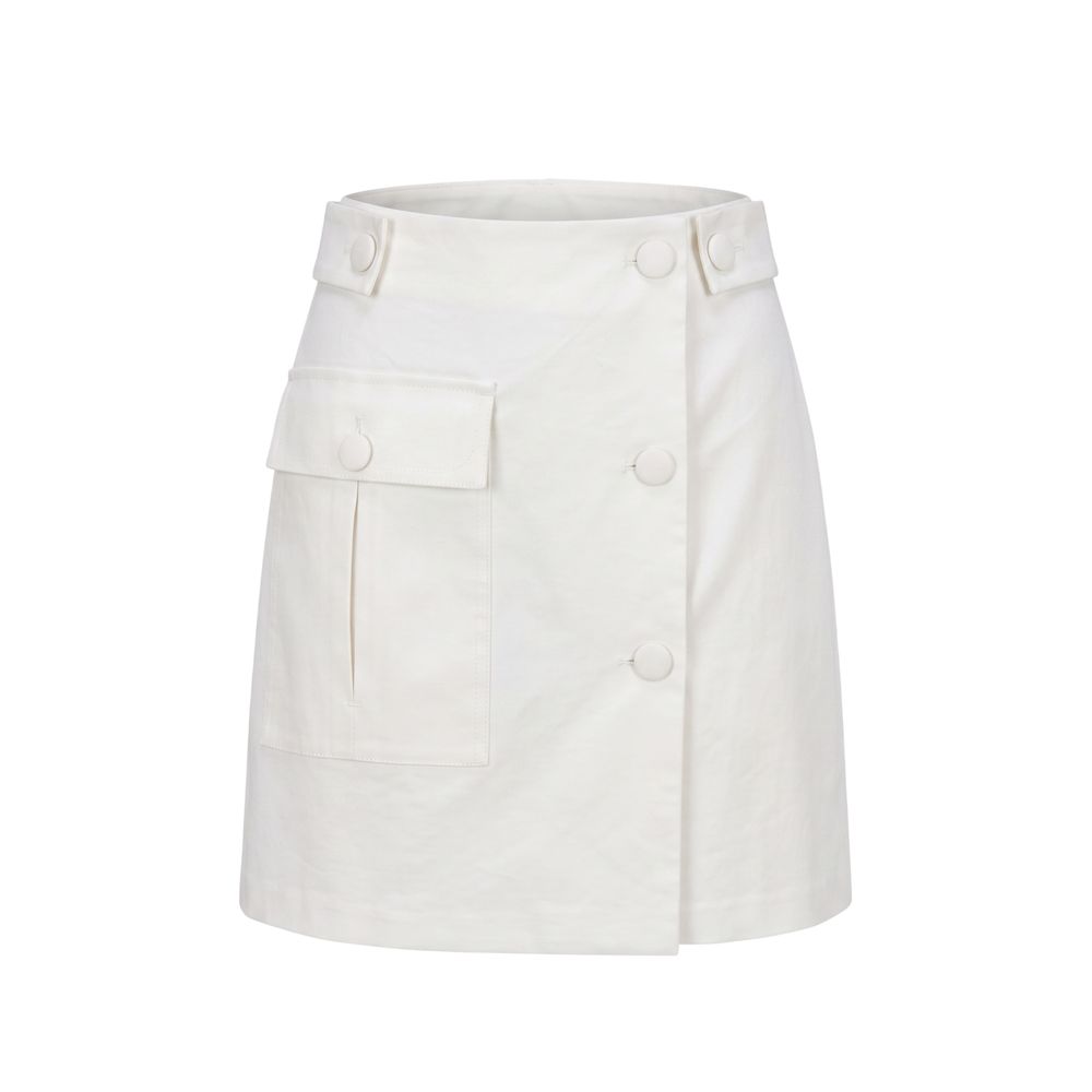 Jupe Femme Trussardi Jeans Blanche en Viscose