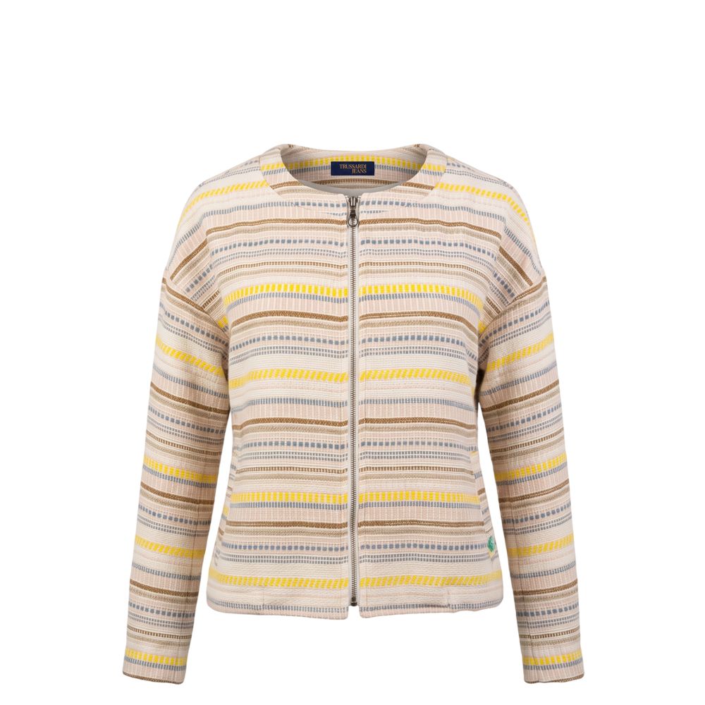 Veste en jean en coton beige Trussardi pour femme