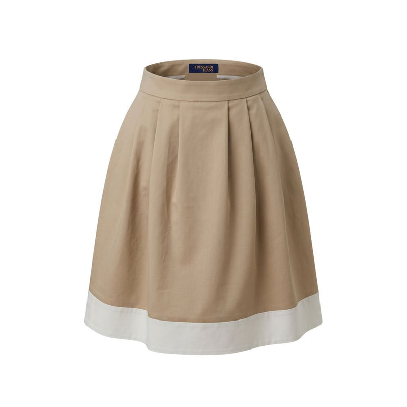 Jupe en coton beige pour femme Trussardi Jeans