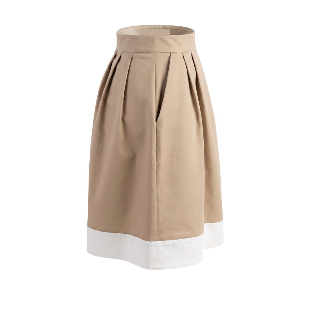 Jupe en coton beige pour femme Trussardi Jeans
