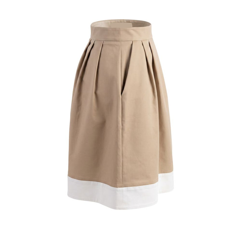 Jupe en coton beige pour femme Trussardi Jeans
