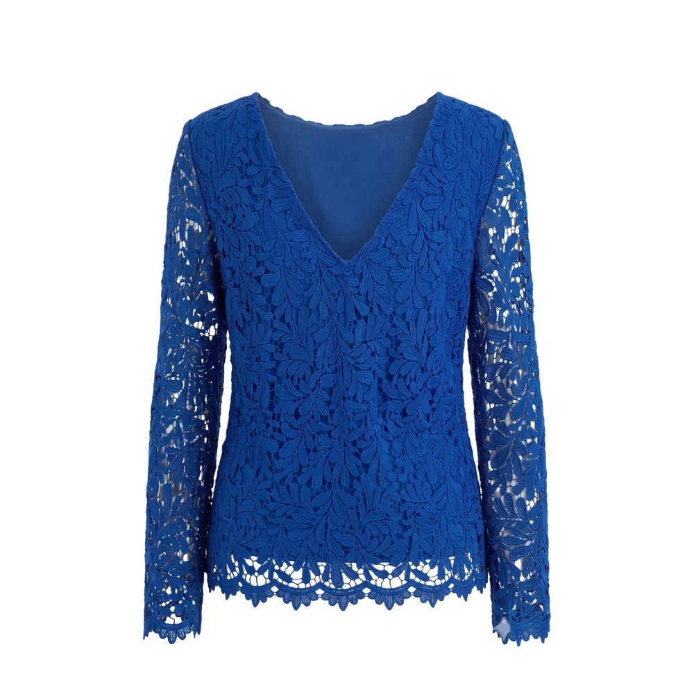 Chemise femme en polyester bleu Trussardi Jeans