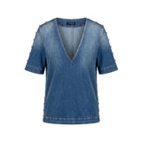 Chemise femme Trussardi Jeans en coton bleu