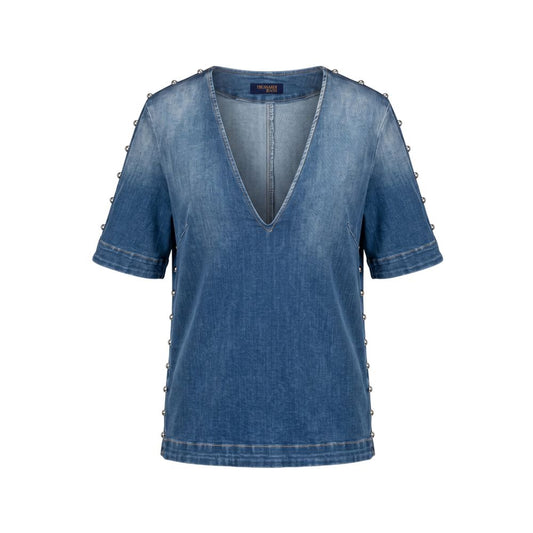 Chemise femme Trussardi Jeans en coton bleu