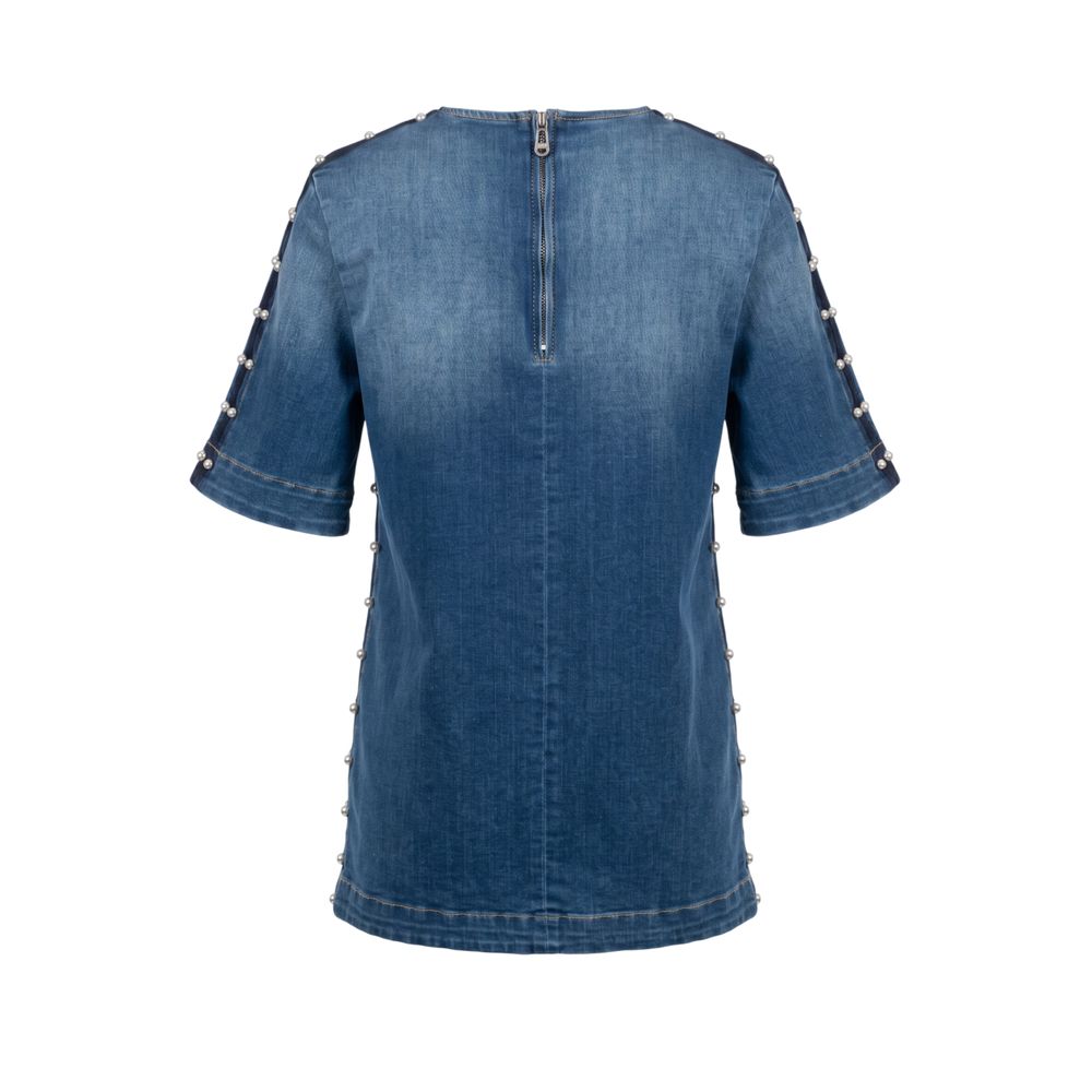Chemise femme Trussardi Jeans en coton bleu
