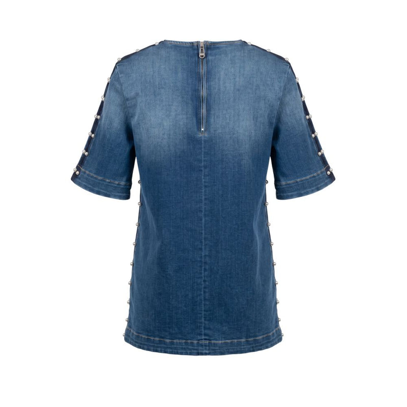 Chemise femme Trussardi Jeans en coton bleu