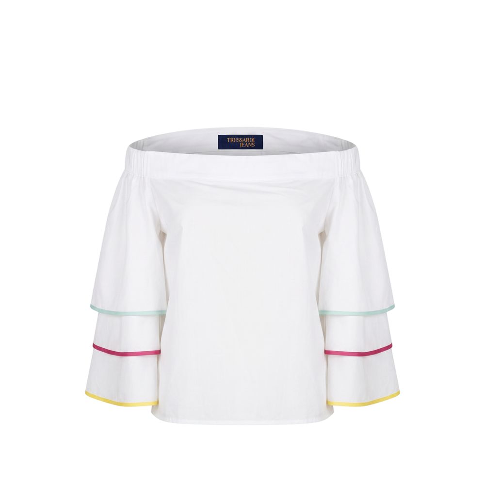 Chemise femme Trussardi Jeans en coton blanc