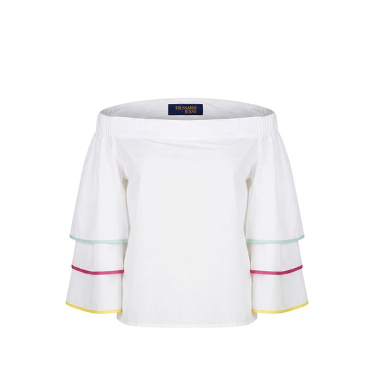 Chemise femme Trussardi Jeans en coton blanc