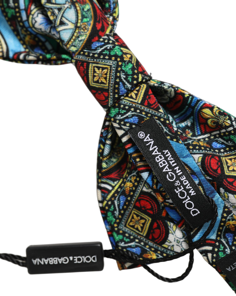 Nœud papillon à col ajustable multicolore Sicilian Dolce & Gabbana pour homme