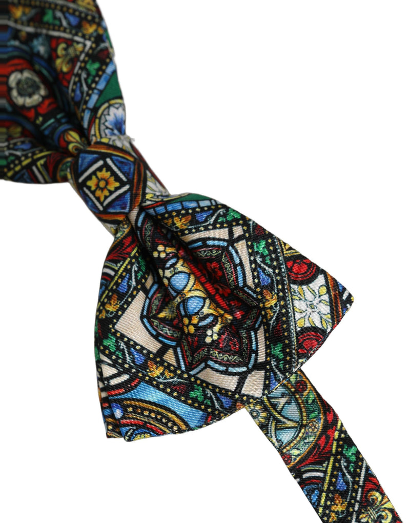 Nœud papillon à col ajustable multicolore Sicilian Dolce & Gabbana pour homme