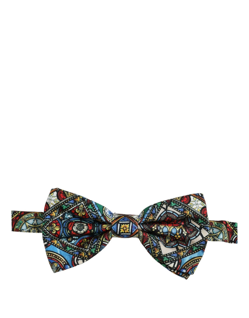 Nœud papillon à col ajustable multicolore Sicilian Dolce & Gabbana pour homme