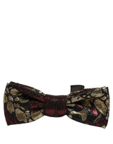 Dolce & Gabbana Multicolor Floral Jacquard Adjustable Neck Papillon Bow Tie