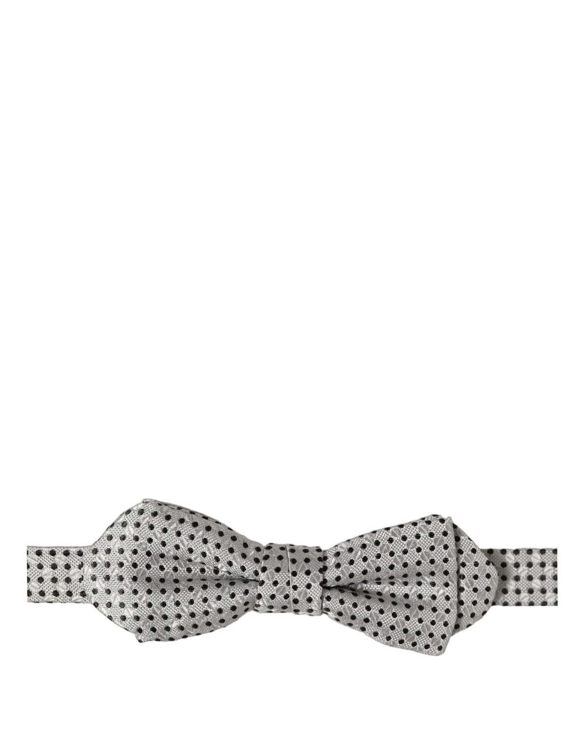 Nœud papillon Dolce & Gabbana pour homme, argent, noir, à pois, réglable
