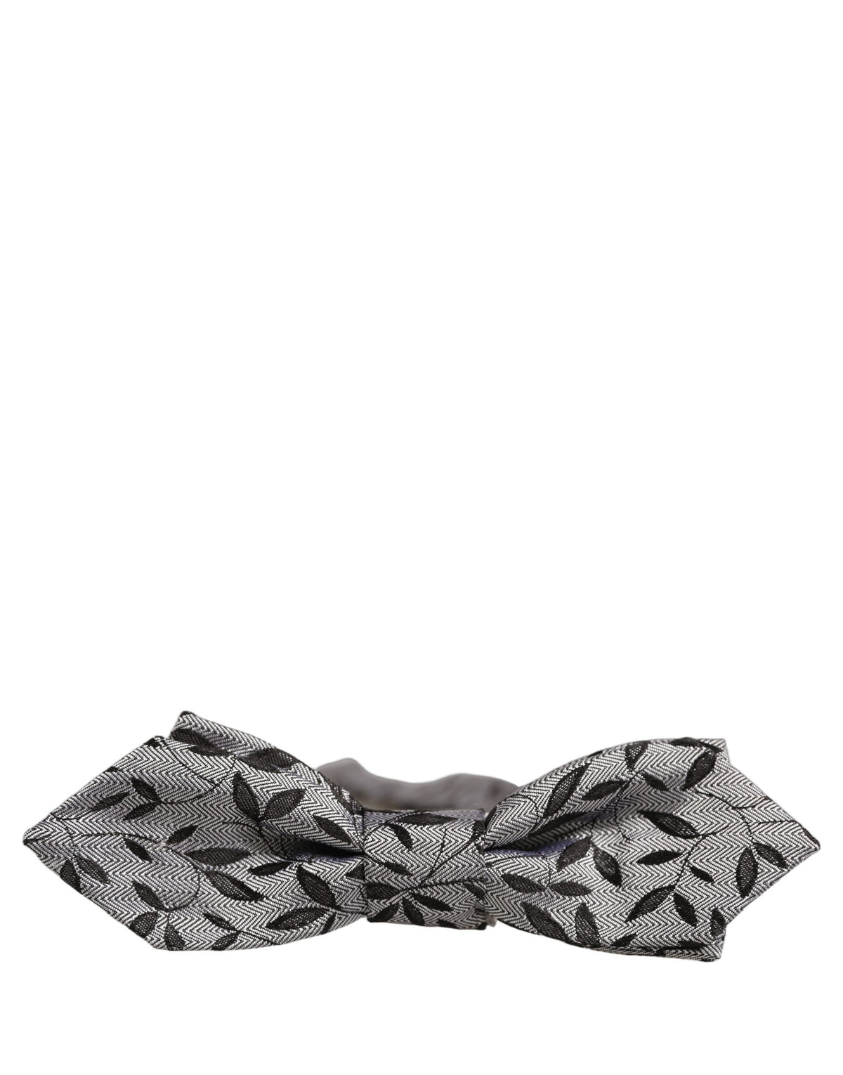 Nœud papillon Dolce & Gabbana en soie grise abstraite, ajustable