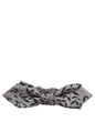 Dolce & Gabbana Men Gray Abstract Silk Adjustable Neck Papillon Bow Tie