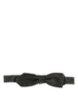 Dolce & Gabbana Men Black Dotted Silk Adjustable Neck Papillon Bow Tie