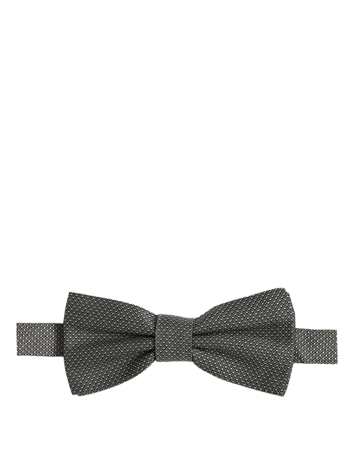 Nœud papillon à motifs, réglable, en soie grise Dolce & Gabbana pour homme