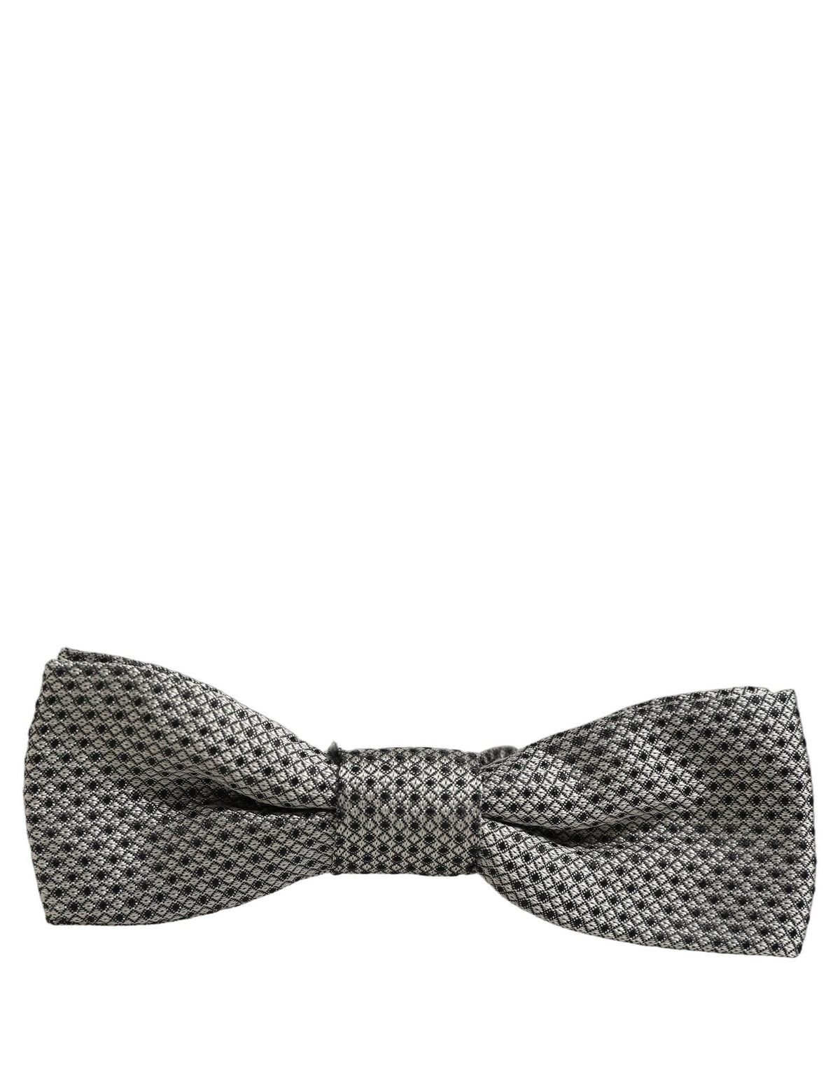 Nœud papillon à motifs, réglable, en soie grise Dolce & Gabbana pour homme