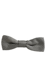 Nœud papillon à motifs, réglable, en soie grise Dolce & Gabbana pour homme