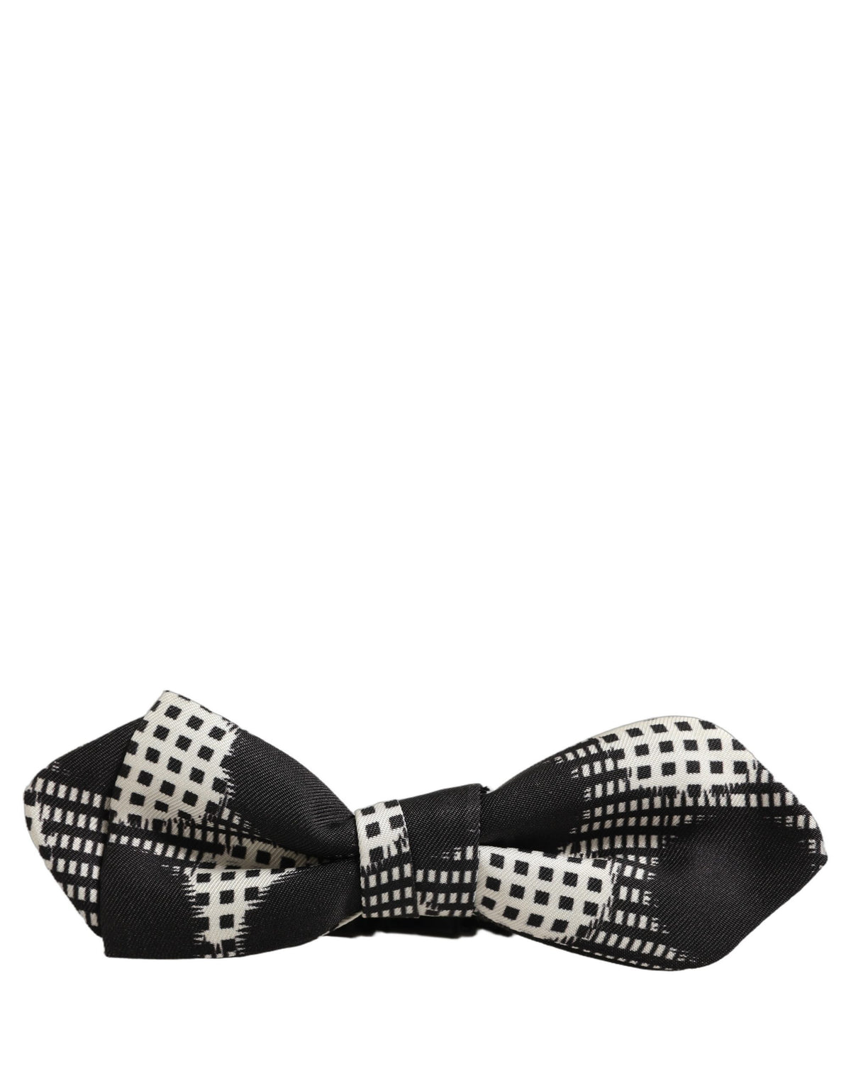 Nœud Papillon Réglable à Carreaux Noir et Blanc Dolce & Gabbana