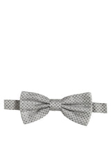 Nœud papillon Dolce & Gabbana pour homme, noir et gris à pois, réglable