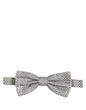 Dolce & Gabbana Men Black Gray Polka Dot Adjustable Neck Papillon Bow Tie