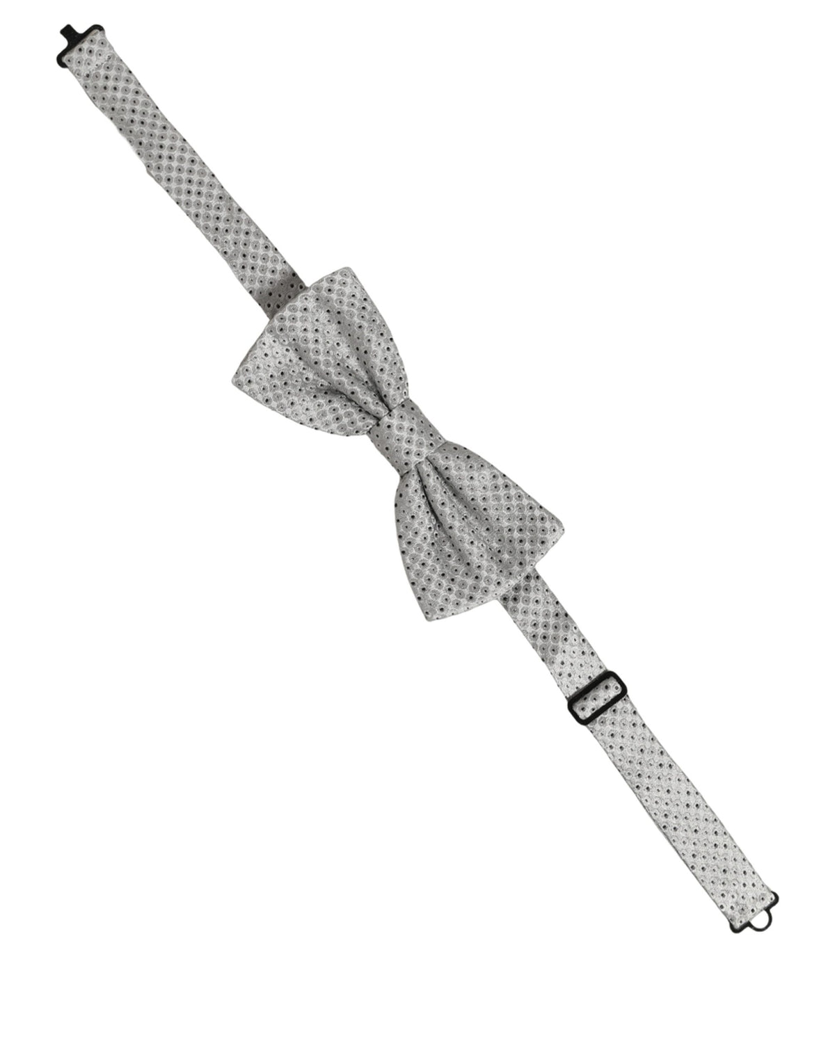 Nœud papillon Dolce & Gabbana pour homme, noir et gris à pois, réglable