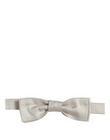 Dolce & Gabbana Men White 100% Silk Adjustable Neck Papillon Bow Tie