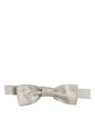 Dolce & Gabbana Men White 100% Silk Adjustable Neck Papillon Bow Tie