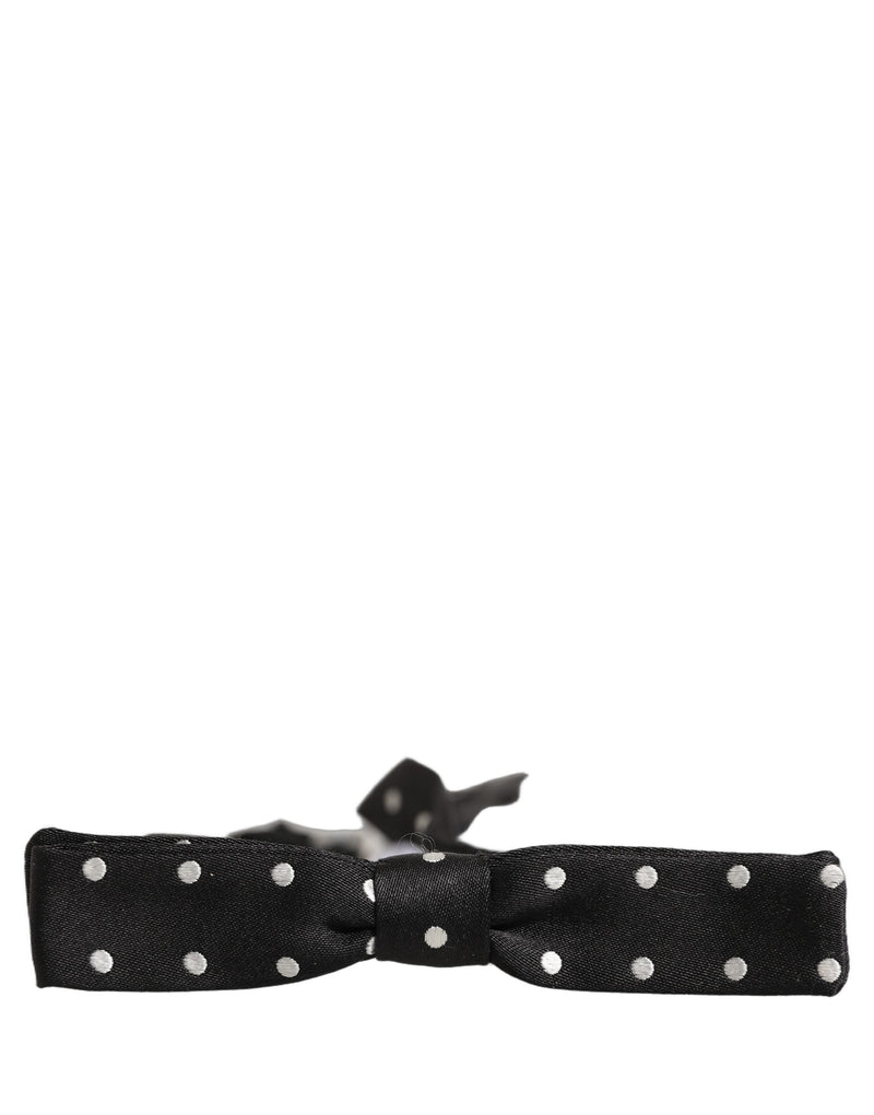 Nœud papillon ajustable Dolce &amp; Gabbana à pois noirs et blancs