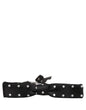 Dolce & Gabbana Black White Polka Dot Adjustable Neck Papillon Bow Tie
