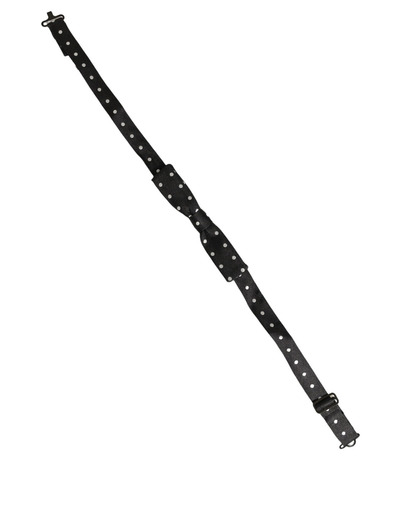 Nœud papillon ajustable Dolce &amp; Gabbana à pois noirs et blancs
