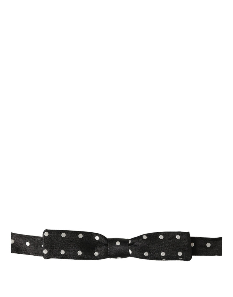 Nœud papillon ajustable Dolce &amp; Gabbana à pois noirs et blancs