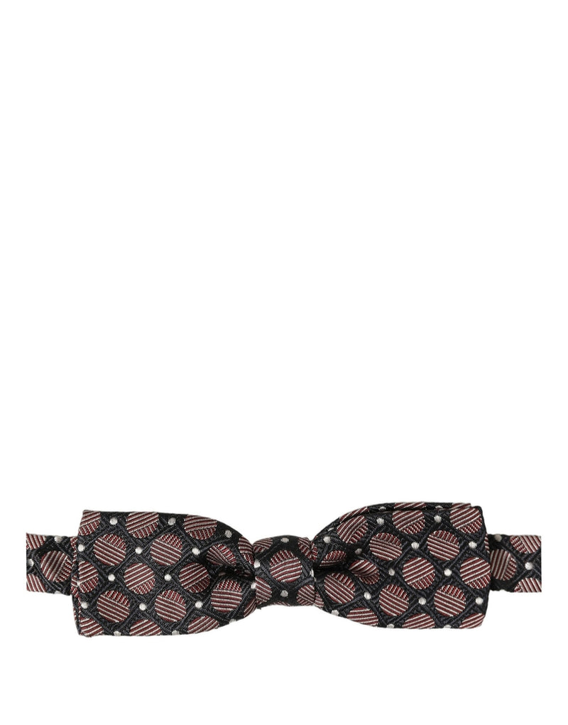 Nœud papillon en soie géométrique multicolore ajustable Dolce & Gabbana