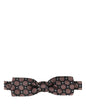 Dolce & Gabbana Multicolor Geometric Silk Adjustable Neck Papillon Bow Tie