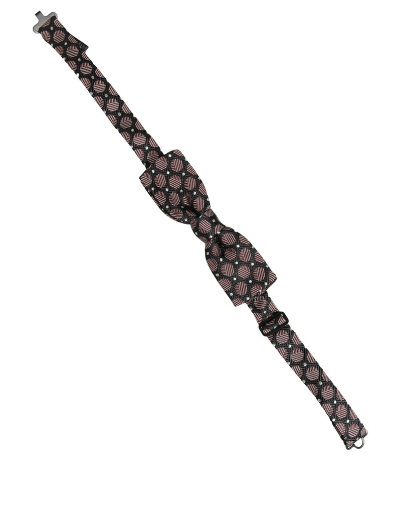 Nœud papillon en soie géométrique multicolore ajustable Dolce & Gabbana