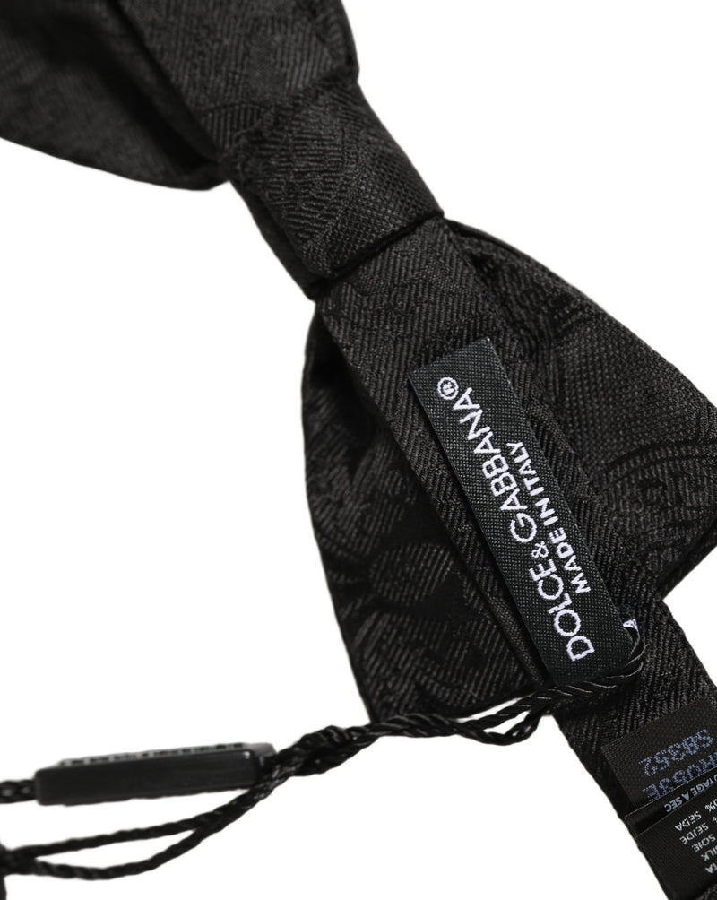 Nœud Papillon Dolce & Gabbana Homme Noir Soie Paisley Réglable