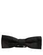 Dolce & Gabbana Men Black 100% Silk Adjustable Neck Papillon Bow Tie