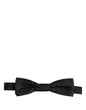 Dolce & Gabbana Men Black 100% Silk Adjustable Neck Papillon Bow Tie