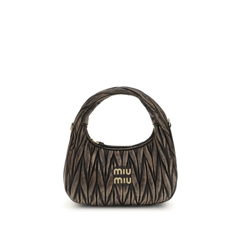 Sac à bandoulière Miu Miu en agneau marron (Ovis Aries Aries)