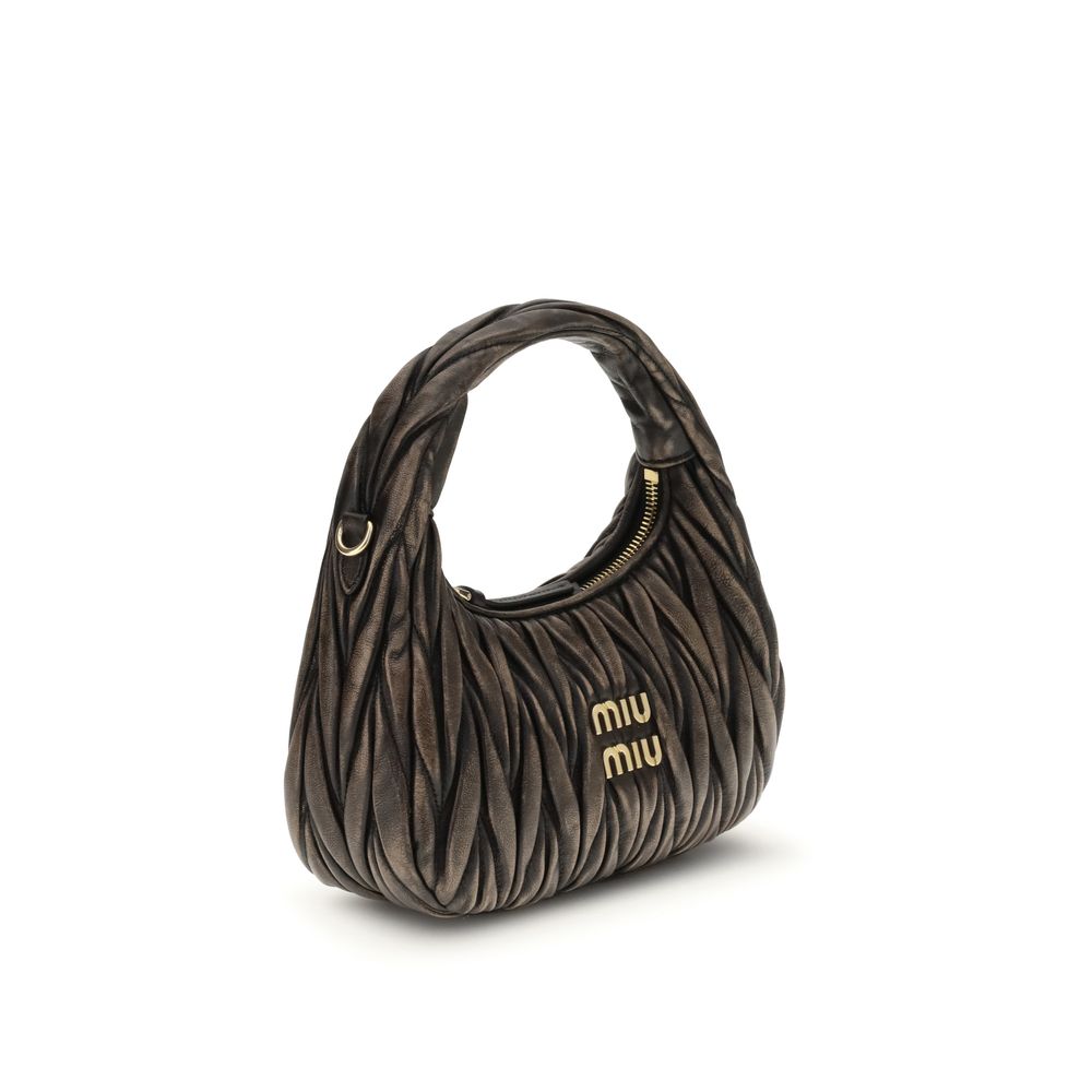 Sac à bandoulière Miu Miu en agneau marron (Ovis Aries Aries)