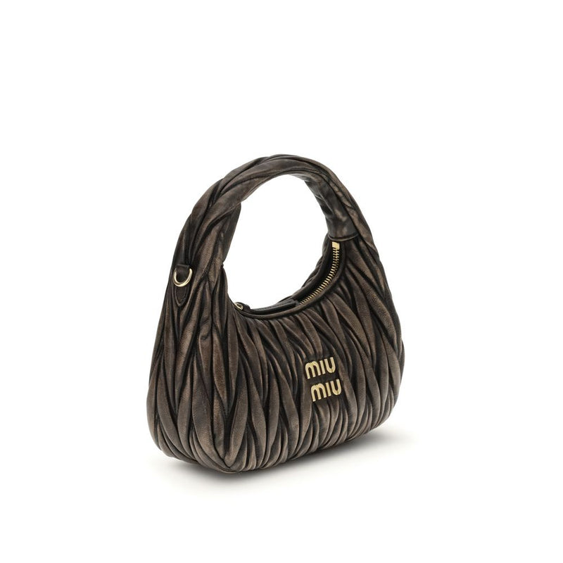 Sac à bandoulière Miu Miu en agneau marron (Ovis Aries Aries)
