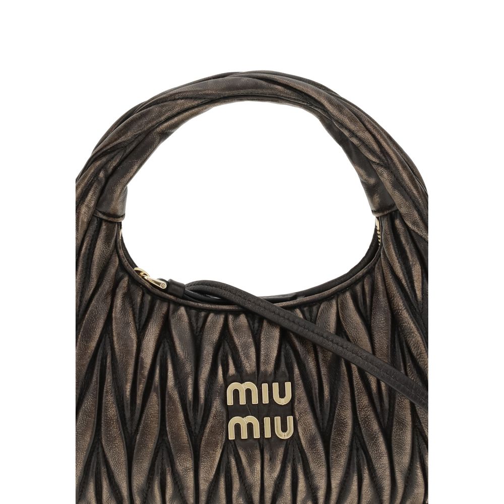 Sac à bandoulière Miu Miu en agneau marron (Ovis Aries Aries)