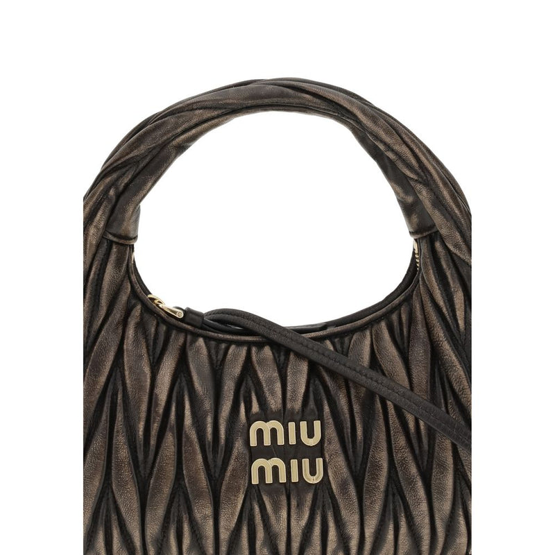 Sac à bandoulière Miu Miu en agneau marron (Ovis Aries Aries)