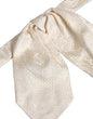 Dolce & Gabbana Men Ivory Paisley SIlk Adjustable Neck Papillon Bow Tie