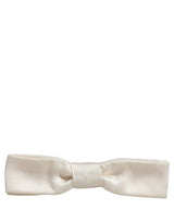 Dolce & Gabbana Men White 100% Silk Adjustable Neck Papillon Bow Tie