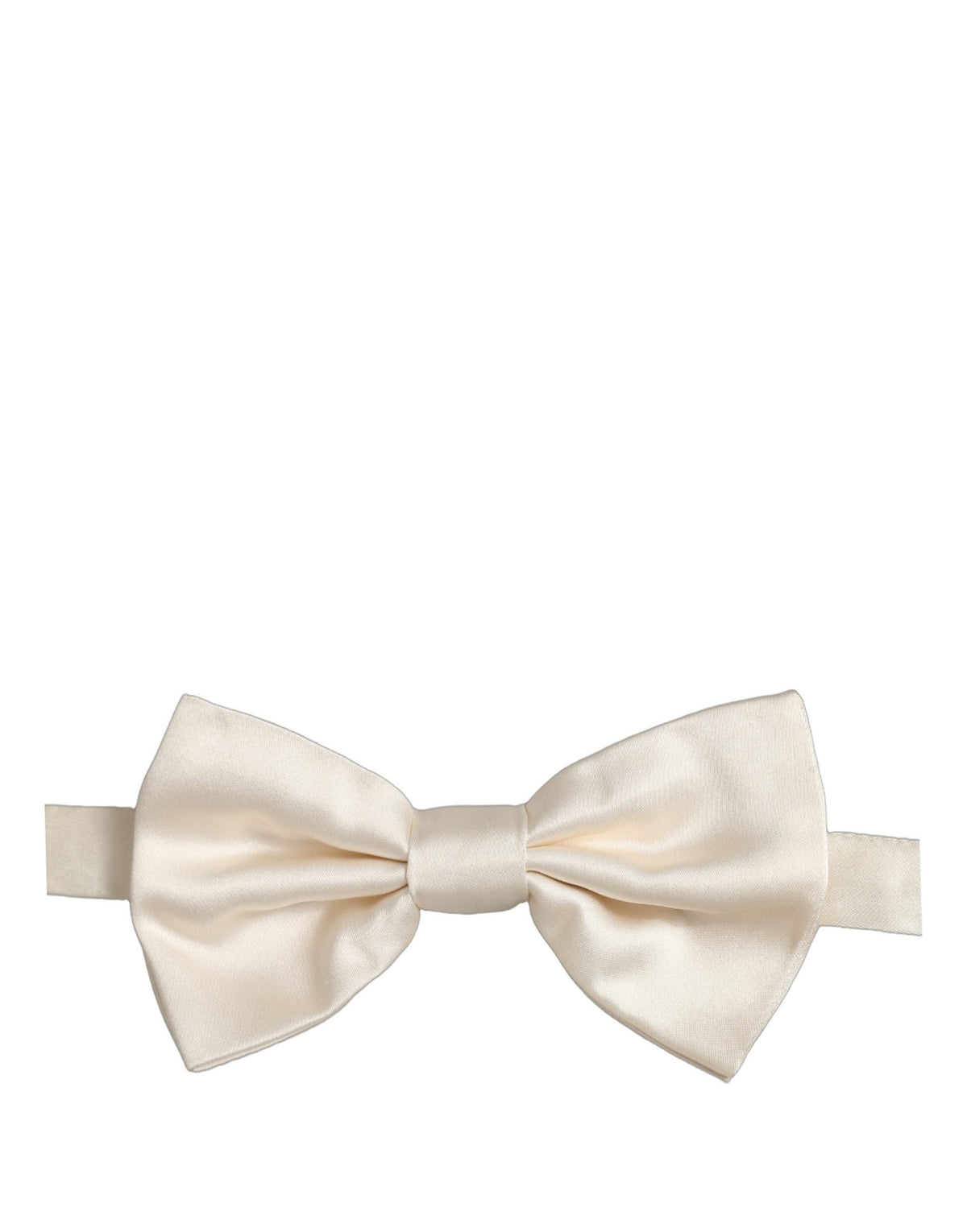 Dolce & Gabbana Men White 100% Silk Adjustable Neck Papillon Bow Tie